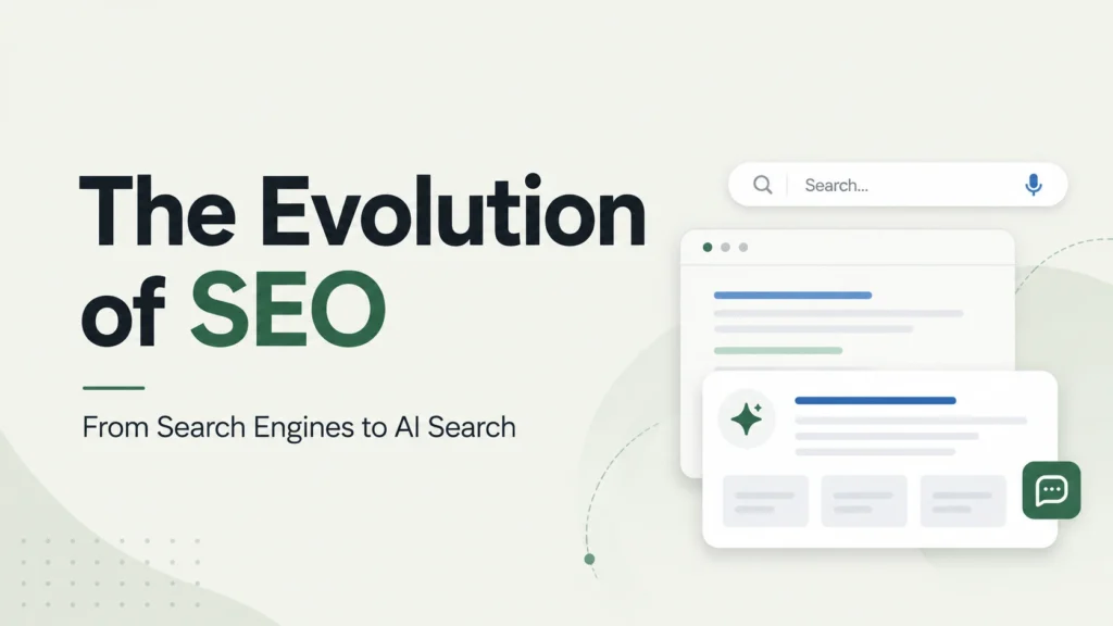 Evolution of SEO from traditional search engines to modern AI-powered search experiences