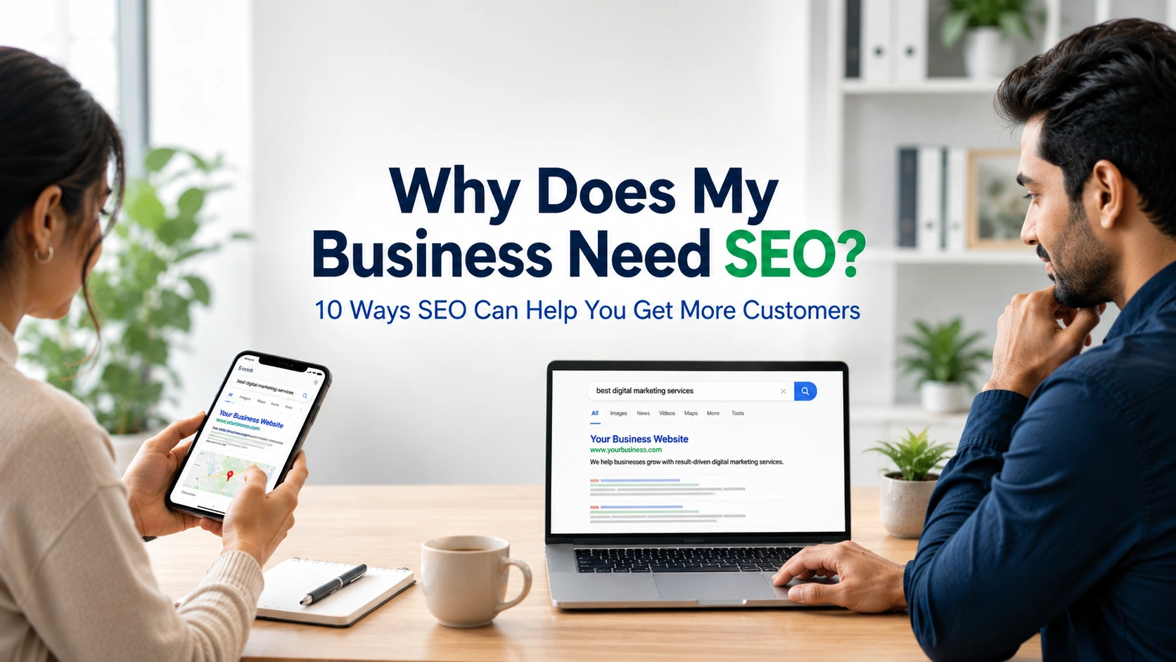 Why does my business need SEO? SEO helps businesses improve search visibility and connect with potential customers searching for their products or services.